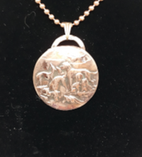 Load image into Gallery viewer, All Dogs Go to Heaven Copper Pendant , Dog Lover Necklace, Dogs; Jewelry, Dog Jewelry Copper Necklace, Copper Pendant, Dog Lover
