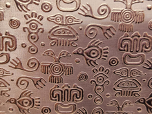 Load image into Gallery viewer, Hieroglyphs Patterned Copper, Textured Copper, Copper Sheet, Copper Metal, Rolling Mill Pattern, Rolling Mill, Egyptian Themed Sheet Metal
