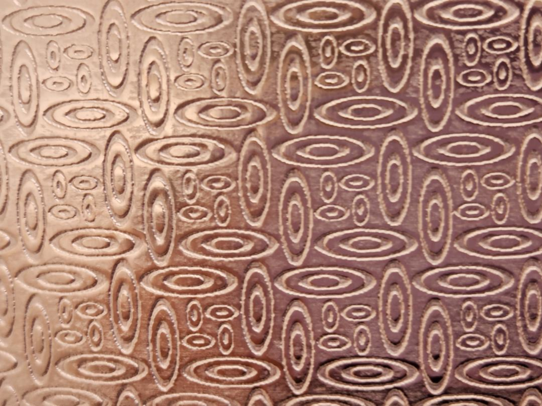 Small Ellipses Patterned Copper, Textured Copper, Copper Sheet, Copper Metal, Rolling Mill Pattern, Rolling Mill, Elliptical Pattern,Ellipse