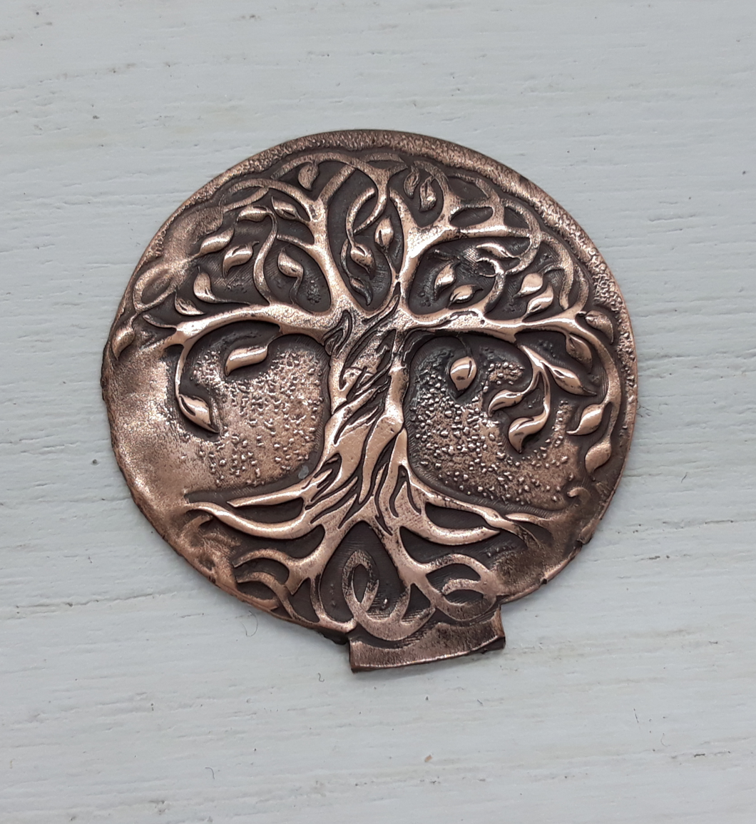 Tree of Life Copper Impression, Celtic TOL, TOL, Ancient Mysticism, Copper Impression , Fantasy Impression, Jewely Supply, Copper enamel
