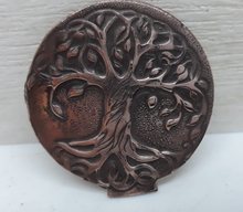 Load image into Gallery viewer, Tree of Life Copper Impression, Celtic TOL, TOL, Ancient Mysticism, Copper Impression , Fantasy Impression, Jewely Supply, Copper enamel
