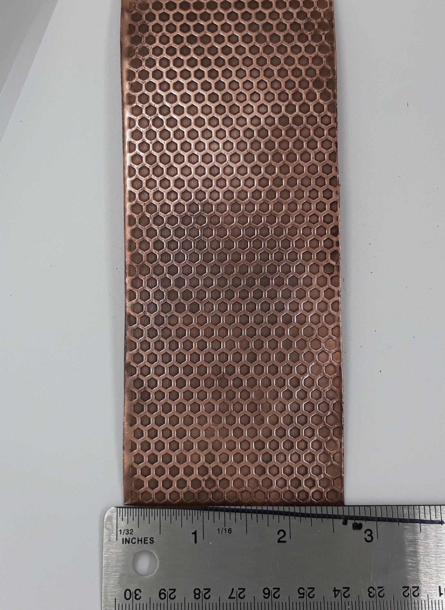 Honeycomb Patterned Copper, Textured Copper, Copper Sheet, Copper Metal,  Rolling Mill Pattern, Rolling Mill