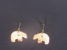 Load image into Gallery viewer, Hammered Bear Shaped Copper Earrings
