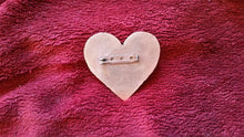 Load image into Gallery viewer, Moon Face Heart Copper Brooch
