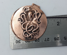 Load image into Gallery viewer, Octopus Copper Impression, Cracken Impression Blank, Enamel Supply, Jewelry Component , Craft Supply, Octopus Impression Blank, ScrapBooking, Octopus
